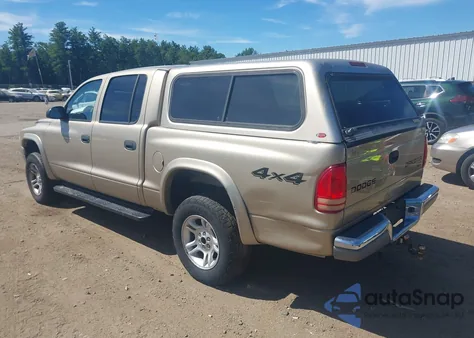 2003 Dodge Dakota Slt из США, поврежденный, VIN 1D7HG48N33S248909